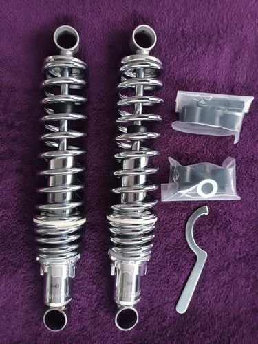 HONDA CX500 XBR500 CB350S CD250 CHROME REAR SHOCKS SHOCK ABSORBERS 1979-1989