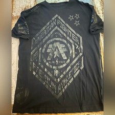 American Fighter Shirt Mens XL black Short Sleeve MMA Made in USA