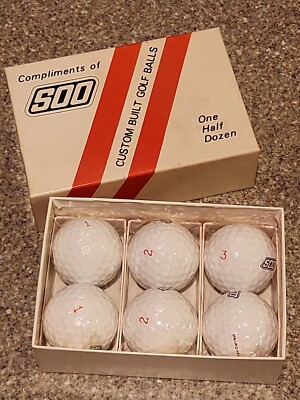 Vintage Uniroyal Soo Line Railroad Golf Balls NOS Half Dozen (Hex Dimple rare)
