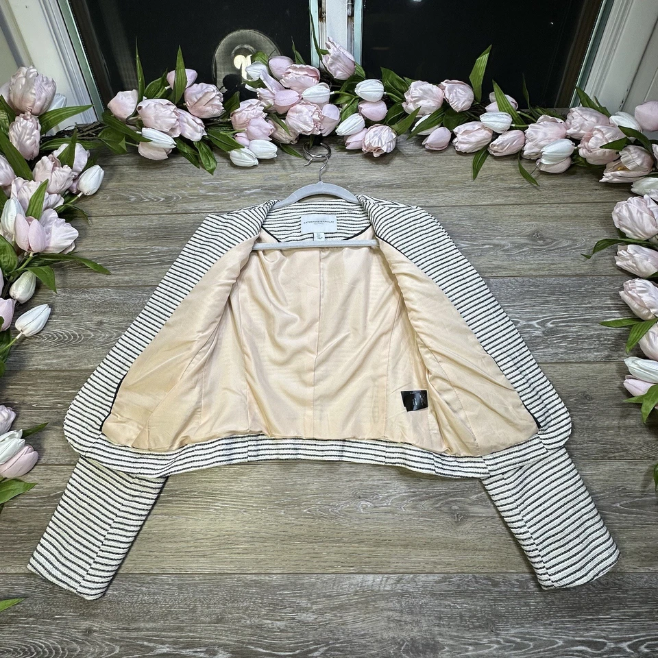 Chaqueta Blazer Katherine Barclay Talla Pequeña Tweed Mujer Carrera Blanco Negro Beige Foto 3 de 4