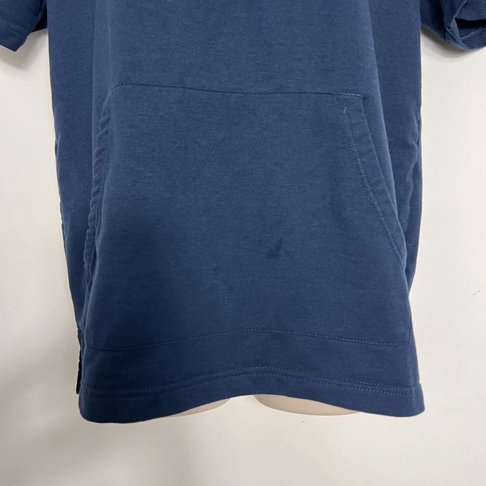 Женская футболка с капюшоном Athletic Works средний размер короткий рукав легкая эластичная синяя - Изображение 4 из 4