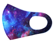 Fashion Face Mask Washable Light Stretch Fabric Galaxy Cosmos Universe Sky Stars