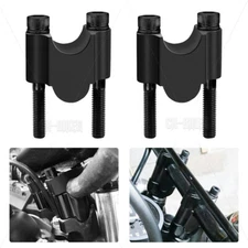 Black Handlebar Clamp Risers 7/8" Bars 30mm Height For YAMAHA TW200 1987-2024