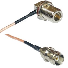 RG316 N Female Bulkhead Angle to TNC FEMALE RF Cable Rapid-SHIP LOT