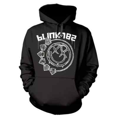 Offiziell lizenzierter Blink 182 Stamp Overhead schwarzer Hoodie Kapuzenpullover