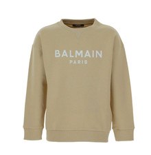 BALMAIN SWEATSHIRT LOGO BEIGE BT4P70 725
