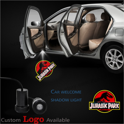 Car Door Courtesy JURASSK PARK Dinosaur Symbol Ghost Shadow LED Projector Light
