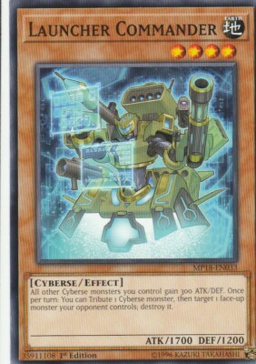 YUGIOH CARD 3 X LAUNCHER COMMANDER MP18-EN033 1ST ED