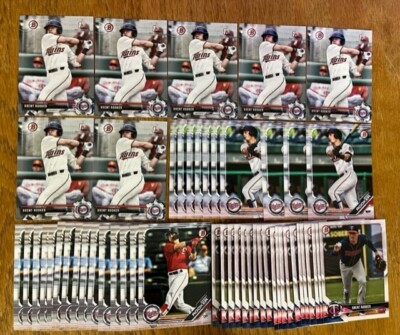 (x52 Lot) Brent Rooker 2017 Bowman Draft #122 (1st Bowman) Oakland Athletics RC