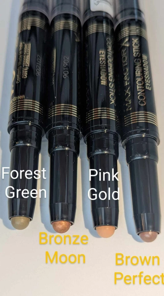 MAX FACTOR Contouring Stick Eyeshadow: Bronze, Gold Pink, Forest Green, Brown - Bild 2 von 4