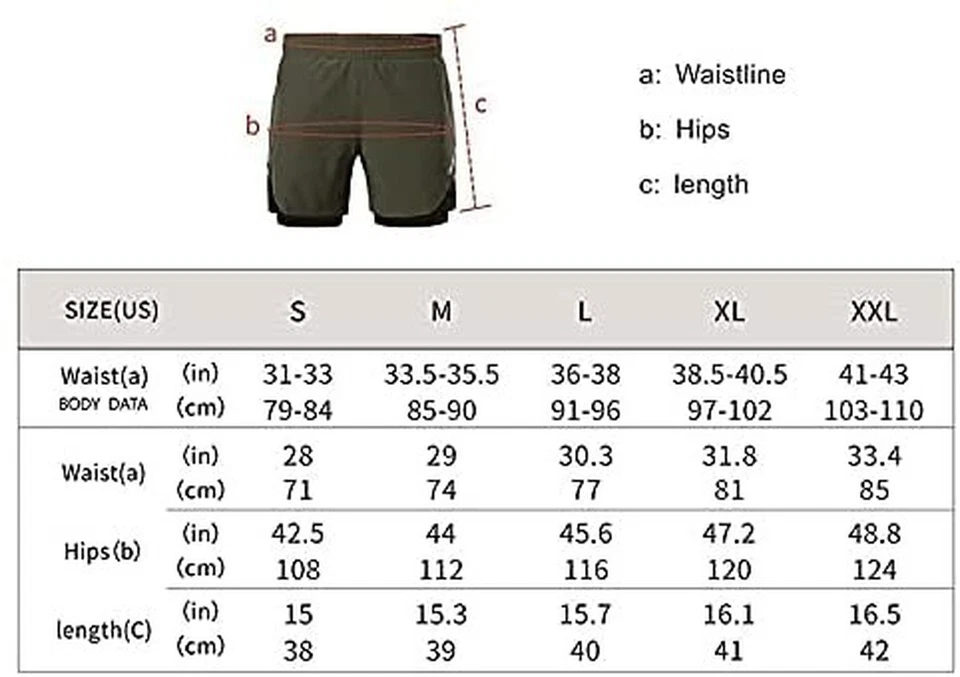 Mens Running Athletic Sports Mens 2 In 1 Shorts Breathable Gym Short with Pocket - Image 3 of 4