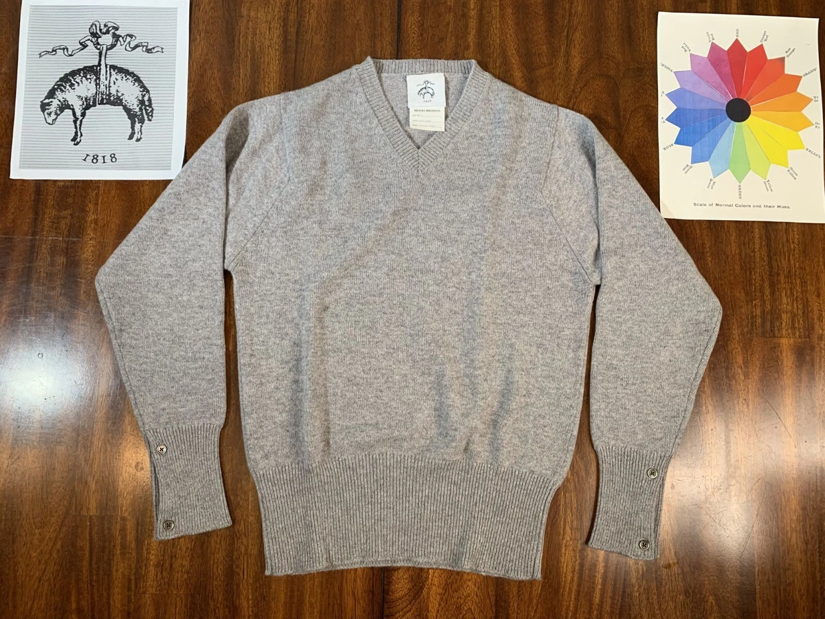 Brooks Brothers Fleece V Neck Sweater