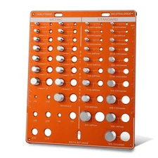 Thread Nut Bolt Checker, metric Size Gauge, 42 Bolt and Nut Assortment, Ident...