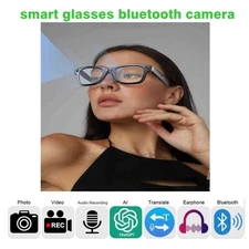 AI smart glasses with display and camera and Image and video translate