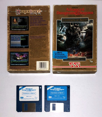 Advanced Dungeons & Dragons Champions of Krynn IBM PC 3.5'' Disks Tested - READ