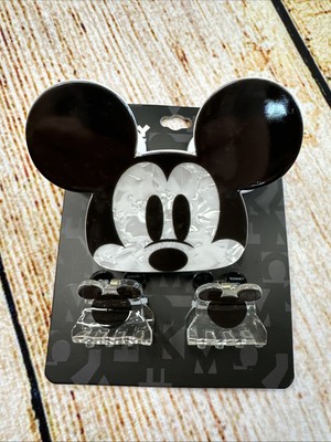 Disney Mickey Mouse Black & White Claw Hair Clip - New