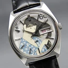 CLA'd [N MINT] Vintage SEIKO Lord Matic 5606-7000 35mm LM UKIYOE AT Men's Watch