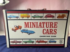 Vintage 1966 Miniature Car Carrying Case Full Of Cars, Hot Wheels Matchbox   