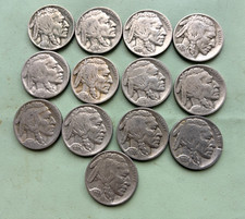 13 BUFFALO/INDIANHEAD NICKLES Readable Assorted DATES