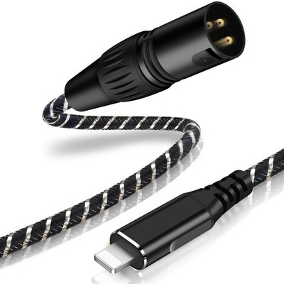 Lightn ing to XLR Male Output Audio Cable 16FT,i Phone to XLR Audio Stereo Cable