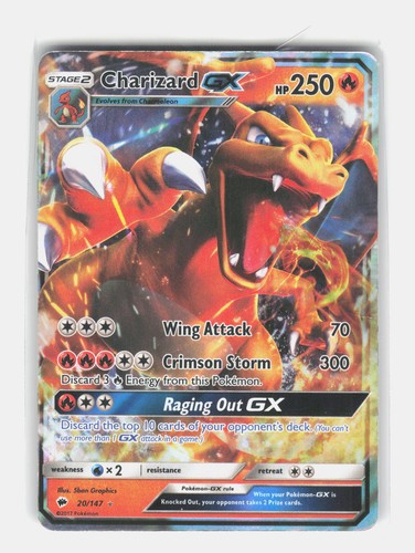 Charizard GX 20/147 Holo UR Burning Shadows Pokemon HP