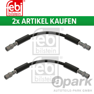 2x FEBI 01177 Brake Hose for VW Beetle 1302 1303 LT Transporter Bulli T2 Front