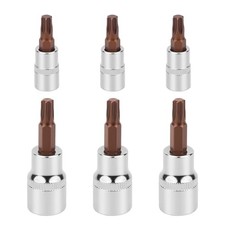 6pc T30 Torx Bit Socket Set 14 38 Drive Cr-v S2 Steel Star Ratchet Bits 6pc T30 Torx Bit Socket Set 14 38 Drive Cr-v S2 Steel Star Ratchet Bits