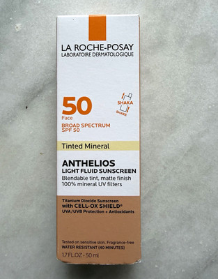 La Roche-Posay Anthelios Tinted Mineral Light Fluid Face SPF 50, 1.7 fl oz