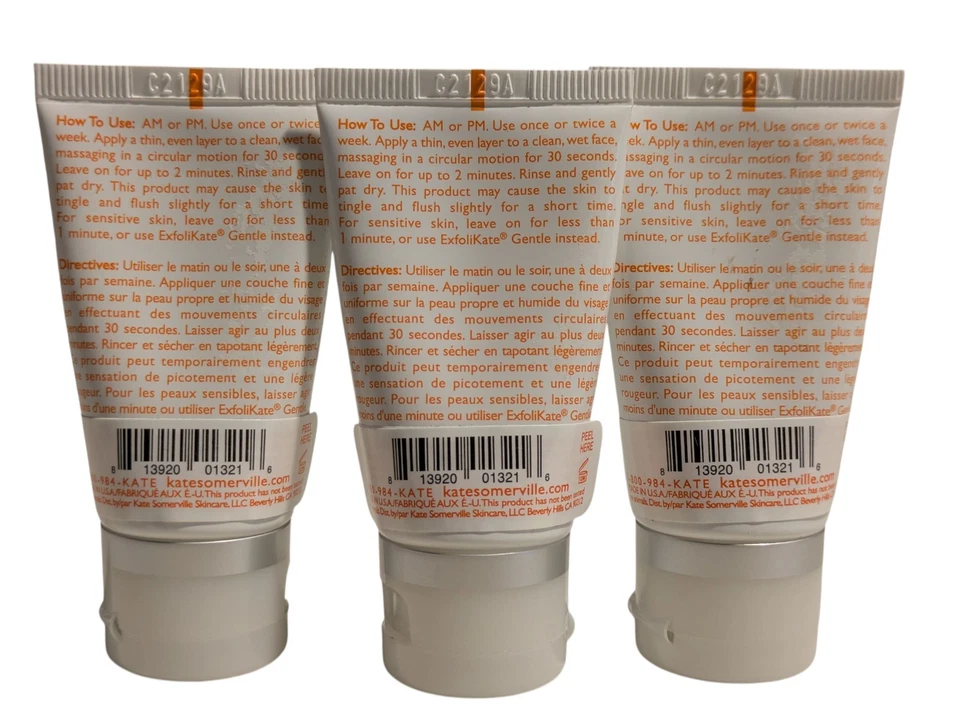 3x Kate Somerville Exfolikate Intensive Exfoliating Treatment 15ml/0.5oz ea New - Image 3 of 4