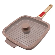 Nonstick Griddle Pan with Lid 10 Inch Ceramic Coating Detachable Handle PFOA ...