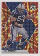 2020 Panini Mosaic Reactive Gold Mosaic Prizm Jeff Saturday #96 0c2