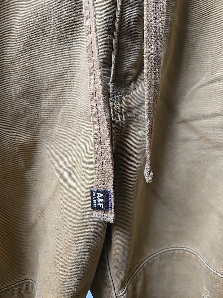 Pantalones Cortos Abercrombie & Fitch Carga Cordón Para Hombre Talla 30 Marrón Caqui Envejecido Foto 4 de 4