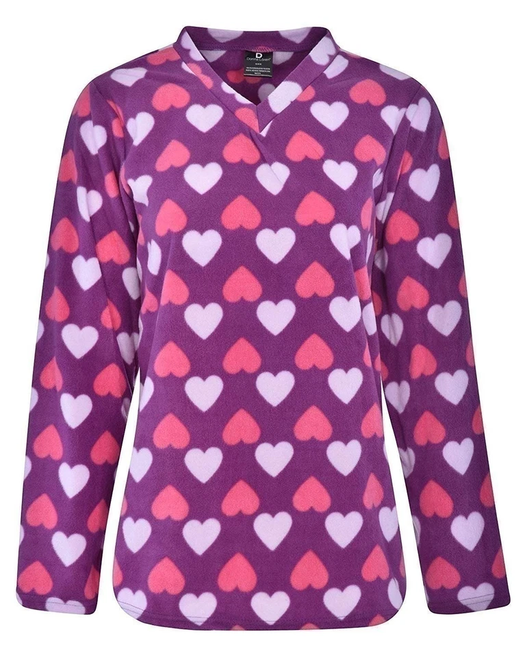 Pijama para mujer Donna L'oren coral polar súper suave tallas S-XL Foto 2 de 4