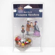 Lemax Carole Towne Christmas Village Collection Flower Vendor Figures