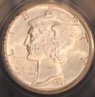 1937 Mercury Dime. ANACS MS-66 FSB. Starts at .99. NO RESERVE