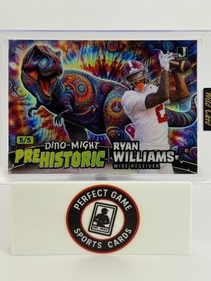 Ryan Williams  2024 Wild Card Prehistoric TREX Rainbow Tie-Dye PRC 5/5 - ALABAMA