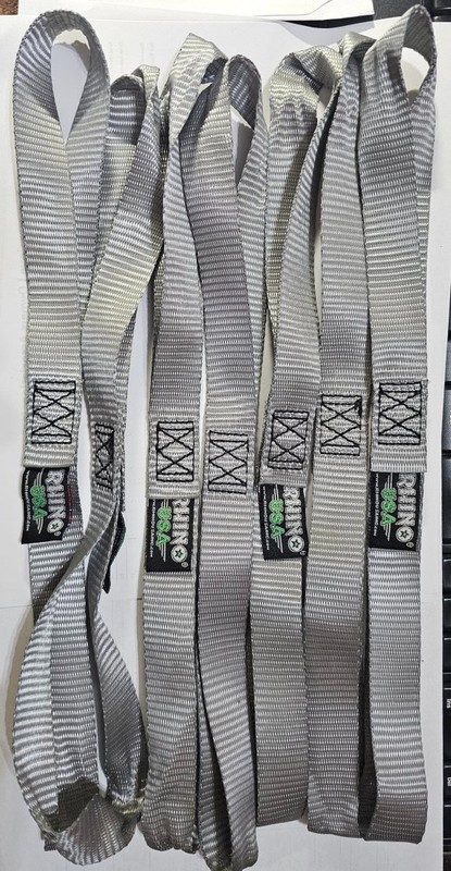 8 Rhino USA Soft Loop Tie Down Straps- all 1 Inch x 15 Inch