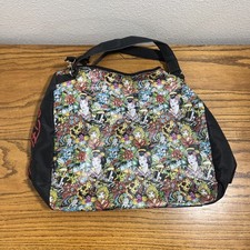 Ed Hardy Geisha Skull Design Large Tote Overnight Bag Weekender Shopper Travel