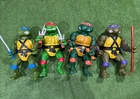 Vintage Giant Teenage Mutant Ninja Turtles TMNT Lot Of 4 With Weapons And Belts