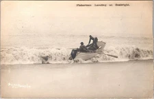 Postcard Fishermen Landing at Sea Bright New Jersey 1906