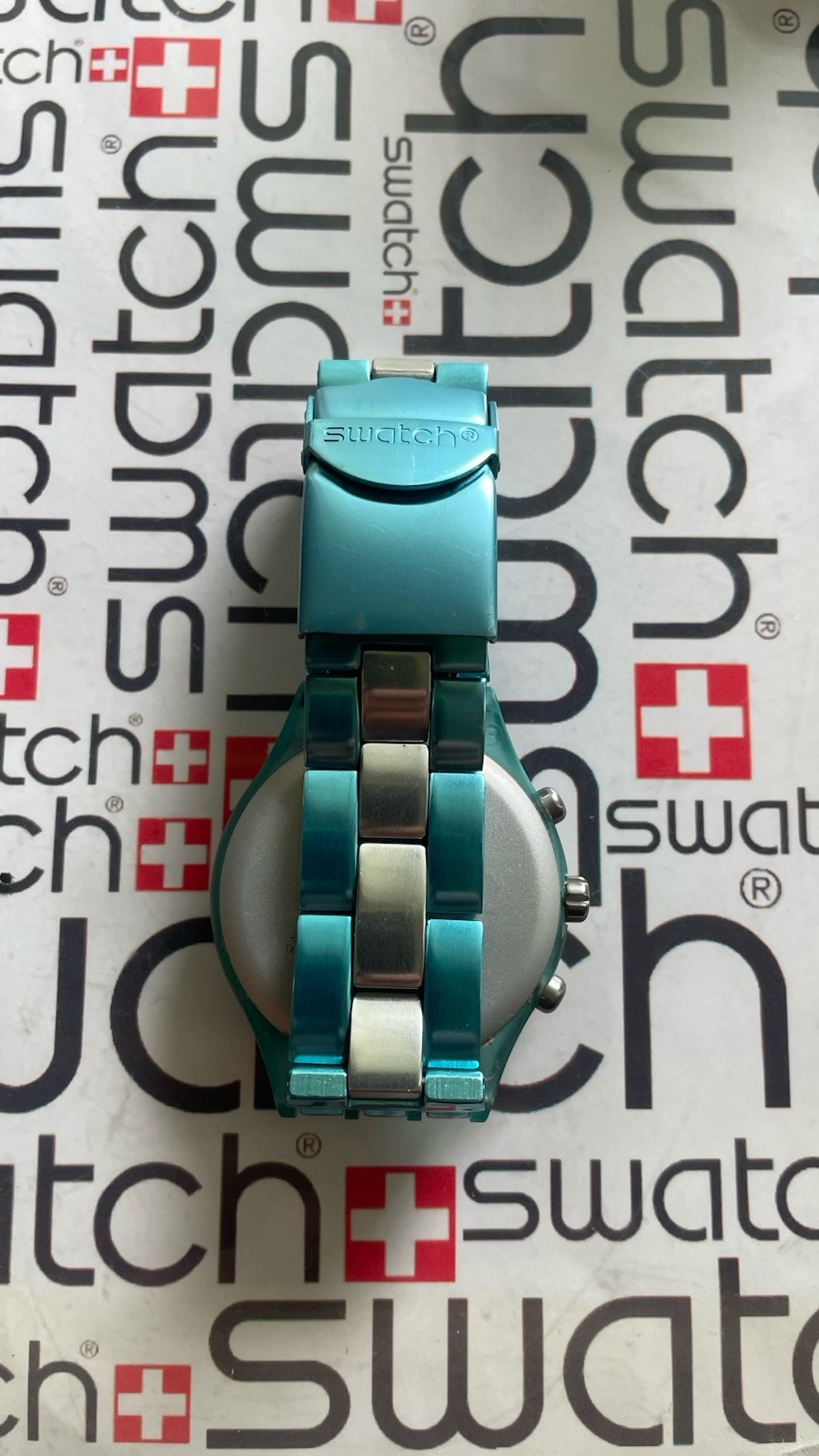 Swatch Turkisia SVCS1000AG Irony Diaphane Aluminium 43mm Box image 5