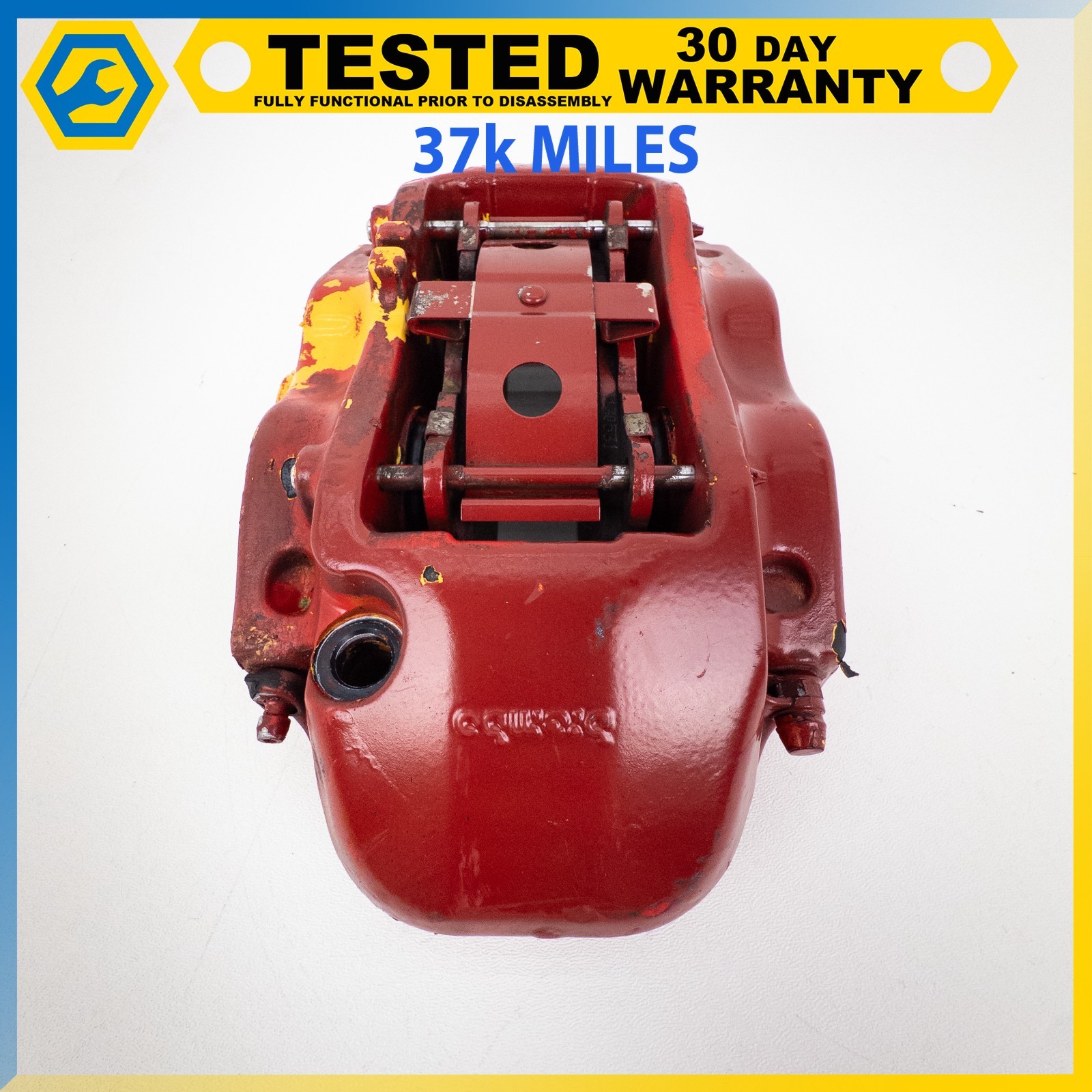 05-16 ASTON MARTIN DB9 VANTAGE FRONT LEFT RIGHT PARKING BRAKE CALIPER RED SET OE