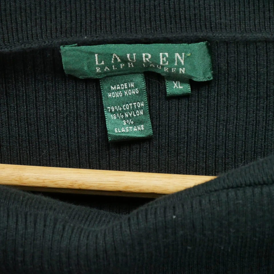 Lauren Ralph Lauren Pull Femme Taille XL Noir #QWE0712 - Photo 4/4