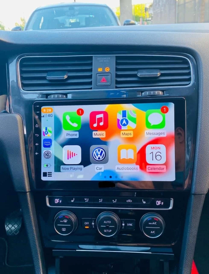 Autoradio VW Golf 7 7.5 CarPlay Android 14 Wi-Fi 5G QLED RDS DSP GPS TPMS 8+128 - Immagine 2 di 4