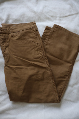 New - Levi's Canvas Workwear 565 Loose Straight Pants Brown Stretch 36x30