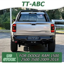 TT-ABC For 2009-2018 Dodge Ram 1500 2500 3500 Black Led Tail Lights + Brake Lamp