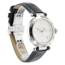 Cartier Pasha Silver Dial 18k White Gold 38mm Automatic Movement Mens Watch 2353 5
