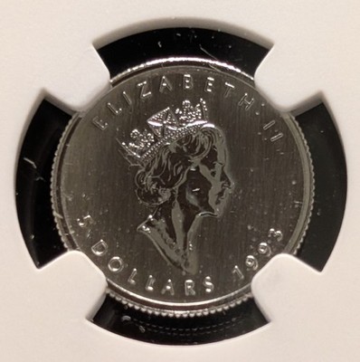1993 Canada 1/10 .9995 Platinum $5 Maple Leaf ~ NGC MS69 ~ Scarce