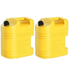 2-Pack 5 Gallon No-Spill Gas Can Transfer Tank Water Container for SUV ATV UTV