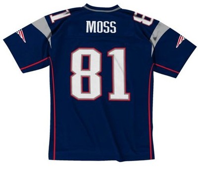 Randy Moss New England Patriots NFL 2007 Navy Throwback Jersey | eBay